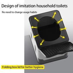 Banheiro portátil e dobrável ao ar livre, leve, bom companheiro para acampar, caminhar e viajar, fácil de instalar e limpar - Image 5