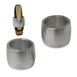 Profissional alto sax clarinete bocal clipe saxofone metal bocal ligadura reed clip braçadeira bocal cabeça clipe prendedor - Image 1