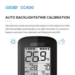 Computador de bicicleta sem fio inteligente GPS, velocímetro de ciclismo, bicicleta de estrada, MTB, impermeável, Bluetooth, ANT Plus, odômetro de bicicleta, GEOID CC400 - Image 3