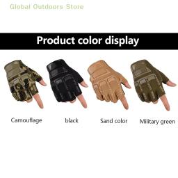 Luvas táticas militares de meio dedo, Esportes ao ar livre, Unisex, Halterofilismo, Pesca - Image 6