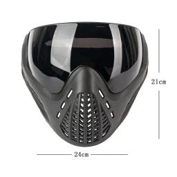 Tactical Paintball Full Face Mask, Resistência ao Impacto, Proteção Goggle, Caça, Capacete de Combate, Airsoft - Image 2