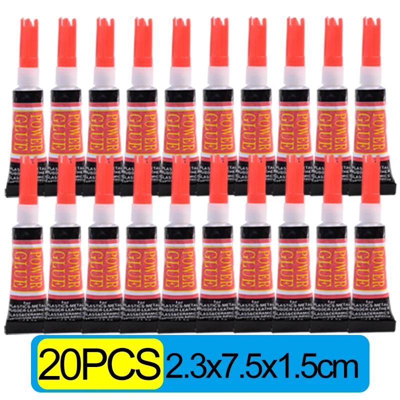 50x super cola líquida madeira borracha metal vidro cianoacrilato adesivo papelaria loja prego gel 502 instantâneo forte ligação couro - Image 1