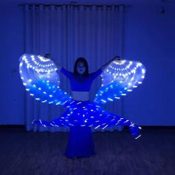 Acessórios para Dança do Véu de Seda, Luzes LED longas azuis e brancas, Trajes de Prática e Performance de Palco 180cm - Image 1