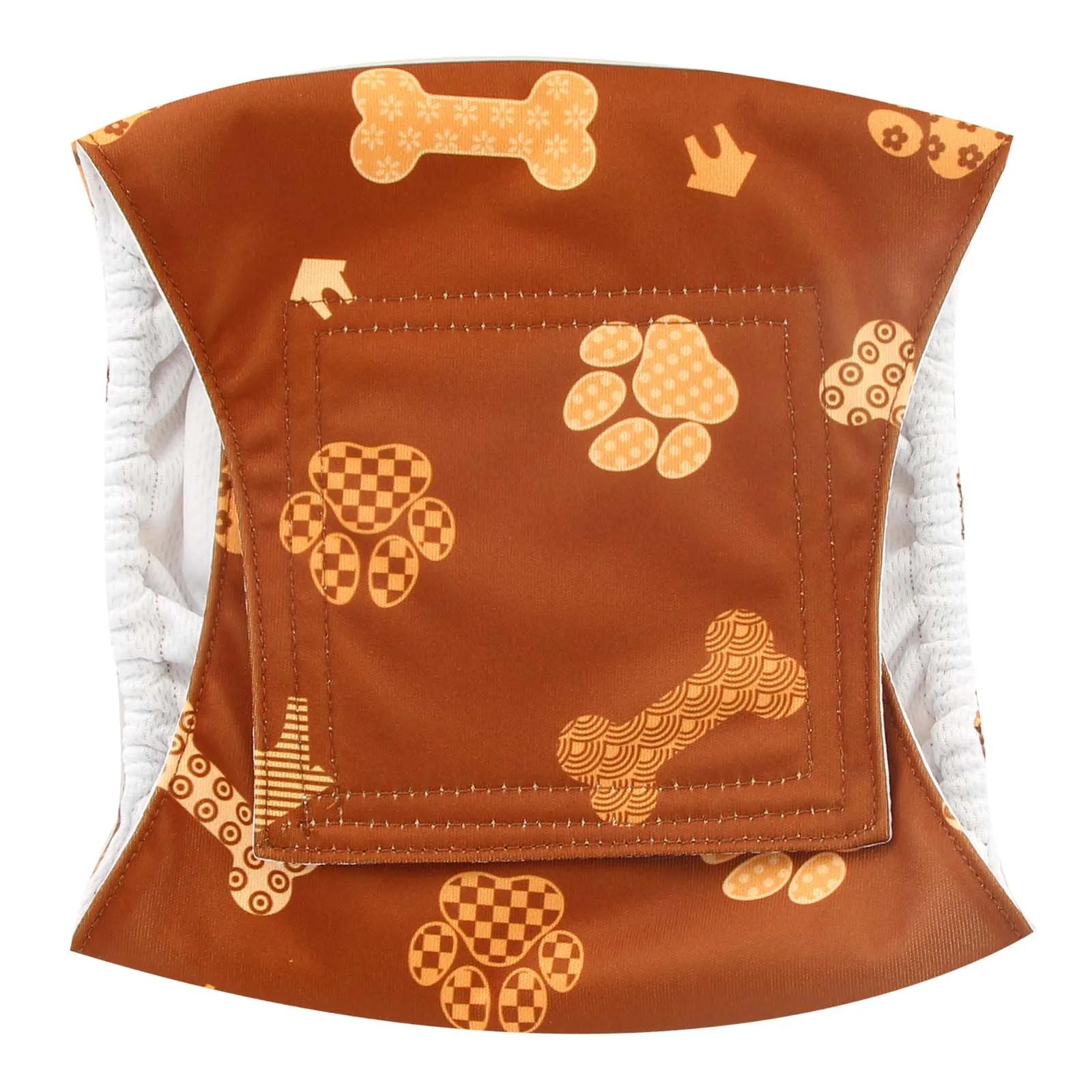 Faixa de barriga de cachorro lavável Fralda para cães altamente absorvente para cães machos Impressão ajustável dos desenhos animados Calções para cães - Image 1