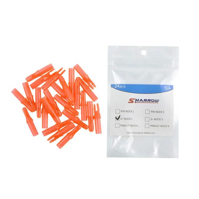 Conjunto de 24 Nocks Coloridos para Arco e Flecha - Ajuste ID 6.2mm em Fibra de Vidro e Carbono para Caça e Tiro ao Ar Livre