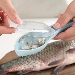Grade de escala de peixe raspador ferramenta de limpeza de peixe com capa raspador cozinha doméstica cozinhar acessórios de pesca da carpa - Image 3