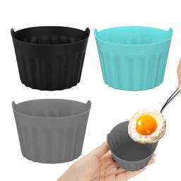 3 pçs/set silicone ovo poacher copo não-pegajoso fabricante de ovo cozinha gadgets para microondas fritadeira de ar fogão - Image 1