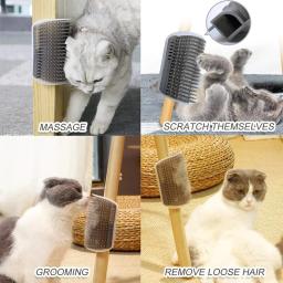 Massagem Pet Brush Canto Raspe Cabelo Remoção Beleza Limpa Escova De Canto Removível - Image 4