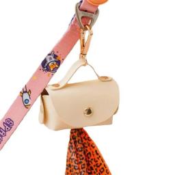 Faux Leather Pet Bag Titular com Dispenser para Dog Bolsas, Portátil Dog Poop Bag, Suprimentos Organizador Elegante - Image 5