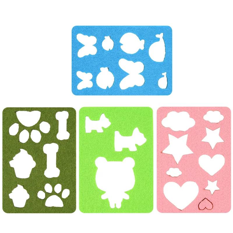Fenrry 2-9 pçs lãs feltro molde conjunto agulha felting ferramentas diy artesanato estêncil applique artesanato moldar materiais de tecido acessórios - Image 1