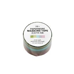 Conjunto de fita adesiva Washi, fita colorida PET translucence Washi, fita artesanal decorativa fina fina fina, 5 rolos/pacote - Image 5