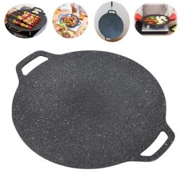 Panela antiaderente coreana, Revestimento de pedra médica, Acampamento de mármore antiaderente, Griddle redondo com alça para assar, Grill,BBQ, 1pc - Image 1