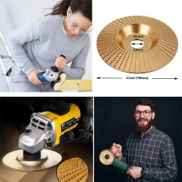 Carboneto de tungstênio Rebolo, Abertura Angle Grinder, Madeira Carving Disc, Formando Disco para Carpintaria, 4 Tipos, 5/8" - Image 6