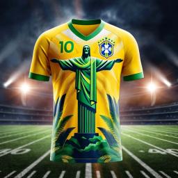 Brasil edição especial camisa de futebol para homens e mulheres, roupas esportivas ao ar livre, camisola respirável casual, verão, 2024 - Image 3