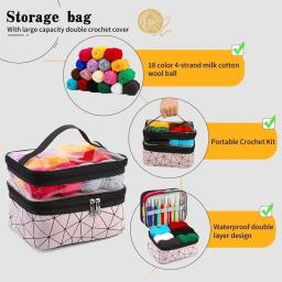 Kaobuy-Kit de crochê iniciante com fios, acessórios completos, perfeito para adultos e crianças, 105pcs - Image 4