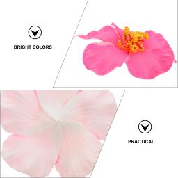 Flores Tropicais Artificiais para Fazer Cabelo, Hibiscus, Luau, Coroa, Festa da Videira, Havaiano, 10Pcs - Image 6