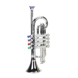 Deluxe Trumpet Horn instrumento de sopro para crianças, 3 teclas coloridas - Image 3
