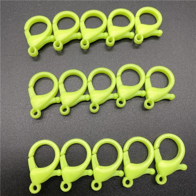 Conjunto de 10 Conectores Coloridos de Plástico para Jóias DIY - Fechos em Forma de Lagosta, 26mm