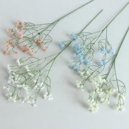 Flores artificiais mosquitinho, arranjo branco, rosa e azul, acessórios para flores falsas, festa de casamento, decoração para escritório e casa, barato - Image 4