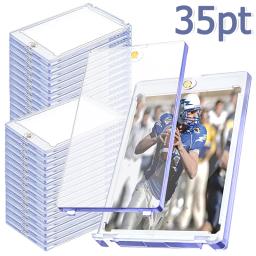 Titular do cartão magnético para cartões comerciais, protetor de plástico, esportes de beisebol, Yugioh Display Case, Magnet Top Loader, 35PT, 2pcs - Image 1
