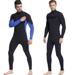 Roupa de mergulho com zíper frontal masculina, roupa de banho de neoprene de 3mm para mergulho, mantém o calor profissional, roupa de mergulho - Image 1