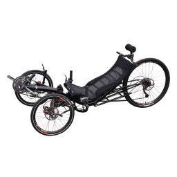 Trikexplor 27 velocidades bb7 freios a disco suspensão malha assento pedal energia reclinada triciclo adulto grande roda triciclo - Image 6