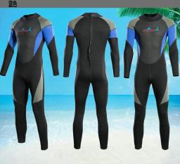 Roupa de mergulho de neoprene feminina 3mm, roupa de banho para mulheres, mangas compridas, surf, espreguiçadeira, peça única - Image 4