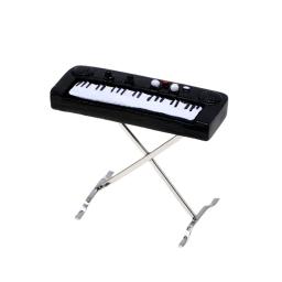 Dollhouse Miniature Teclado Eletrônico, Piano Modelo de Instrumento Musical, Ornamento, Home Decor Toy, Doll House Acessórios, 1:12 - Image 2
