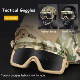 Óculos Tactical Airsoft Paintball, Windproof, Anti Fog, CS Wargame, Caminhadas, Proteção UV, Fits para capacete tático - Image 5
