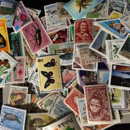 100 selos postais dos pces de 100 países diferentes do mundo, selo novo original do cargo do unc real para a coleção - Image 5