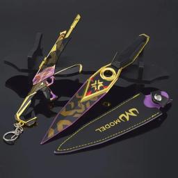Metal Kunai Vandal Modelo Keychain, Valorant Campeões, Balisong, Uncut, Facas, Karambit Brinquedos, Nova Caixa de Presente, 2023, 2pcs - Image 2