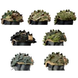 Camo Net 3D com cordão de nylon, capa rápida do capacete, pano para airsoft e paintball, acessórios de caça, pano para capacete - Image 1