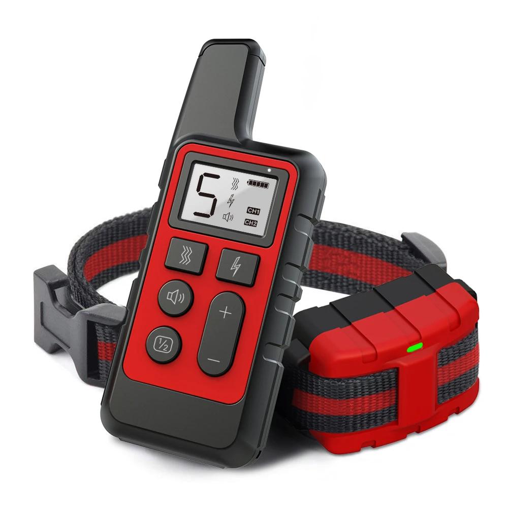 1000m 800m coleira de treinamento do cão elétrico pet controle remoto vibração som choque anti casca parar cães suprimentos à prova dwaterproof água plugue da ue - Image 1
