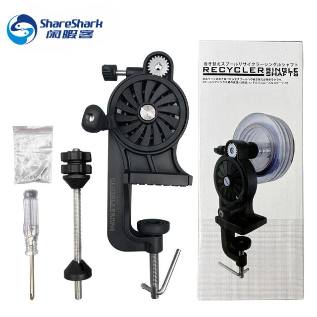 Máquina Portátil de Enrolar Linha de Pesca com Braçadeira Ajustável e Spooler Rápido