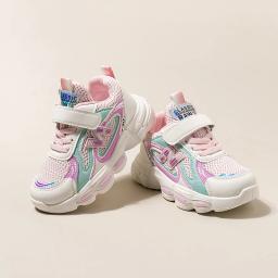 Tênis de rede respirável infantil, sapatos de papai feminino, novo, primavera e outono, 2024 - Image 4