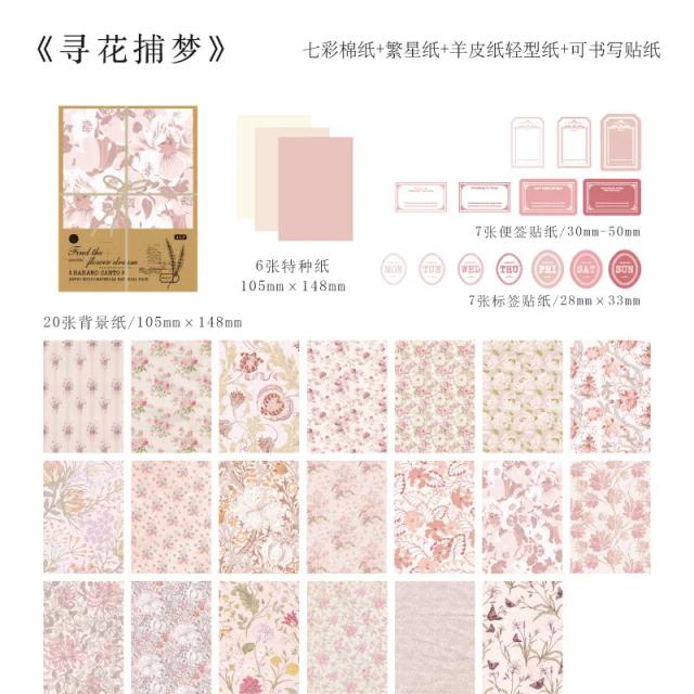Papéis Florais para Scrapbooking e DIY: Pacote com 10 Peças para Cartões e Álbum de Artesanato Decorativo