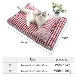 Almofada espreguiçadeira macia para animais de estimação, sofá de dormir aconchegante, canil de cachorro quente, colchão para cães e gatos - Image 6