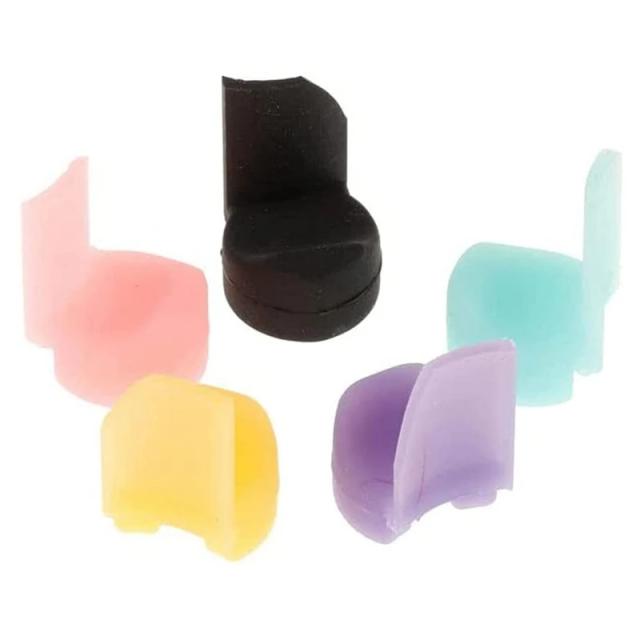 Conjunto com 5 Almofadas de Silicone Macio para Polegar de Clarinete e Oboé - Disponível em 5 Cores