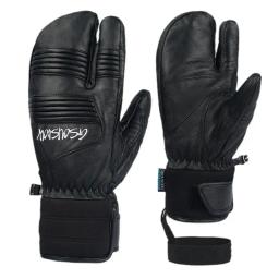 Luvas duráveis de três dedos para homens e mulheres, pele de carneiro espessa, à prova de vento, impermeável, ciclismo, inverno - Image 1