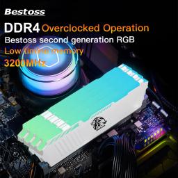 Memória Bestoss Desktop, RGB DDR4, 8GB, 16B, 32GB, 3200MHz, RAM DIMM, Jogos de Alto Desempenho - Image 5