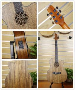Guitarra acústica elétrica com fotos reais, guitarra folclórica artesanal, clássica D, bonita e rara, de alta qualidade, 40 in, novo - Image 6