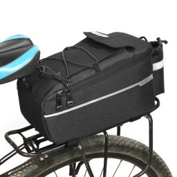 13l saco de transporte da bicicleta cesta traseira à prova dwaterproof água pannier tronco sacos rack traseiro saco assento ciclismo bagagem bolsa ombro - Image 1