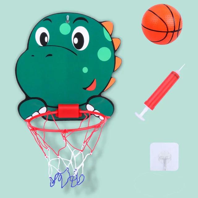 Conjunto de Basquete Infantil com Bolas e Bomba, Brinquedo Esportivo Portátil para Meninos e Meninas