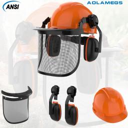 Capacete de segurança multifuncional com chapéu duro, malha de aço protetora, proteção facial, cortador de grama, equipamento protetor, capacete florestal CE - Image 6