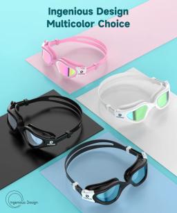 Adulto óculos de natação profissional anti-nevoeiro proteção uv das mulheres dos homens óculos de natação à prova dwaterproof água ajustável silicone inpool - Image 6