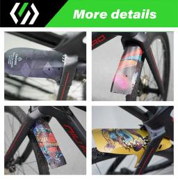 Guarda-lamas dianteiro e traseiro para bicicleta de estrada e mountain bike, acessórios de bicicleta, feitos de pp, 3 peças - Image 6