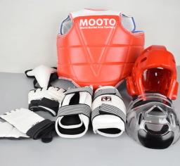 Equipamento de proteção de taekwondo masculino, equipamento de treino combate real, conjunto de proteção corporal masculino - Image 1
