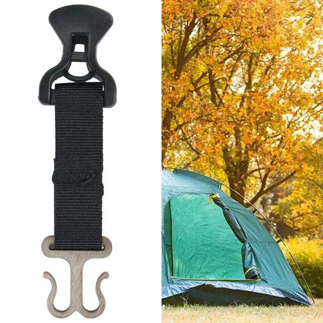 Ganchos de Fivela em Nylon com Aço Inoxidável para Suporte de Corda - Acessórios Ideais para Barracas de Acampamento e Tendas de Caminhada ao Ar Livre