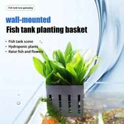 Suporte de planta de aquário de parede, plástico, agregado familiar, peixe, decoração, cesta de plantio, 3 - Image 2