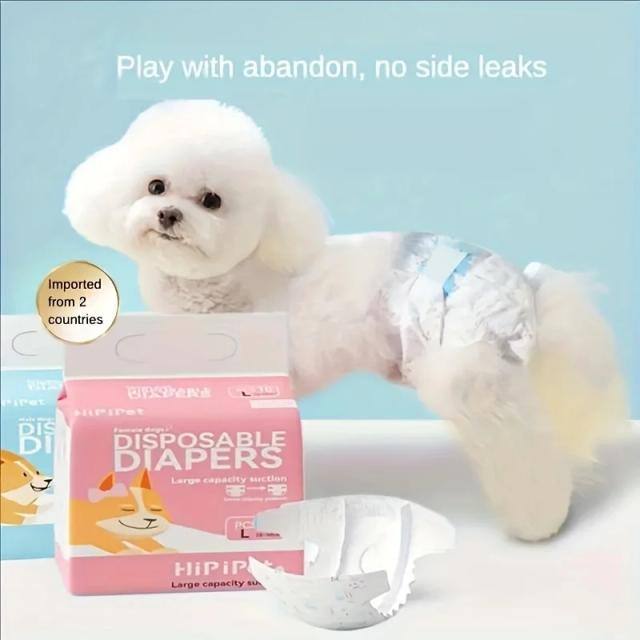 Fraldas descartáveis respiráveis para cães fêmeas: calças menstruais de alta absorção e à prova de vazamentos